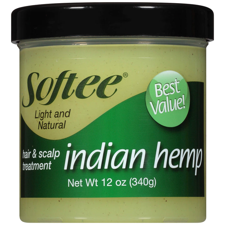 Softee front jar showing label and 12 oz size with clear branding and benefits