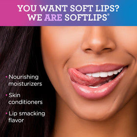 SoftLips close-up of balm surface showing smooth texture for glide