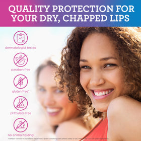 SoftLips chap stick open being applied to lips for instant hydration