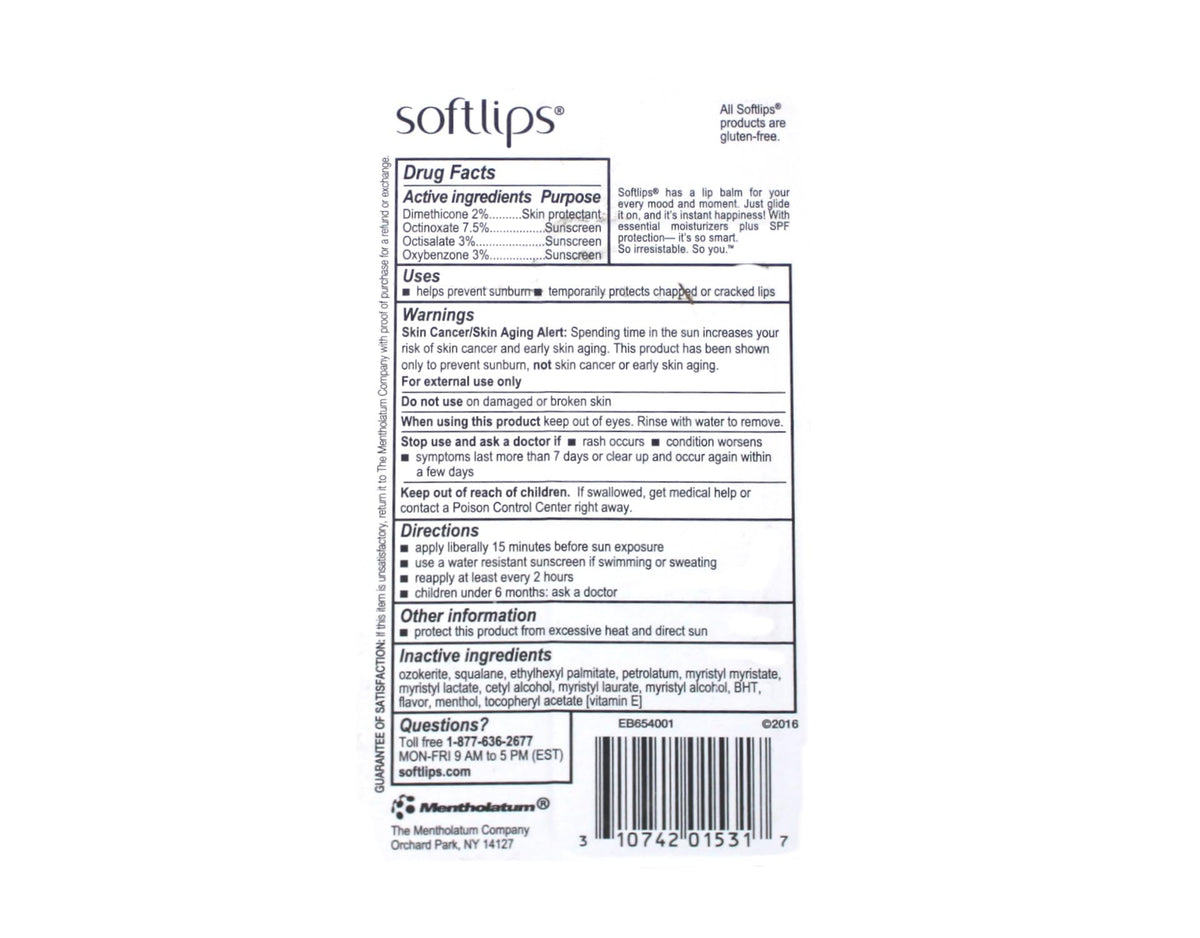 SoftLips cherry balm texture close-up highlighting smooth glide and moisturizing benefit