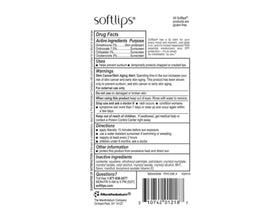 SoftLips vanilla single stick close-up with smear showing smooth glide benefit