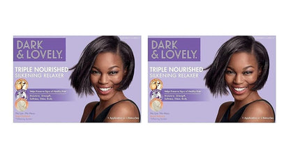 SoftSheen Dark and Lovely front packaging showing kit contents and benefits
