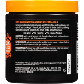 SoftSheen gel open jar texture close-up showing smooth conditioning gel