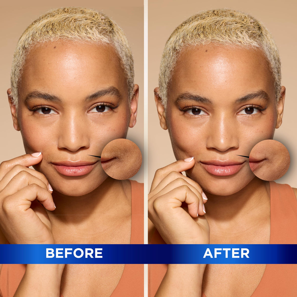 SoftSheen Magic in bathroom setting showing grooming routine benefit