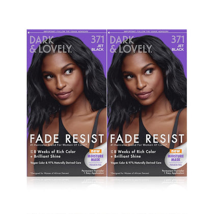 SoftSheen packaging front view showing Jet Black shade and benefits