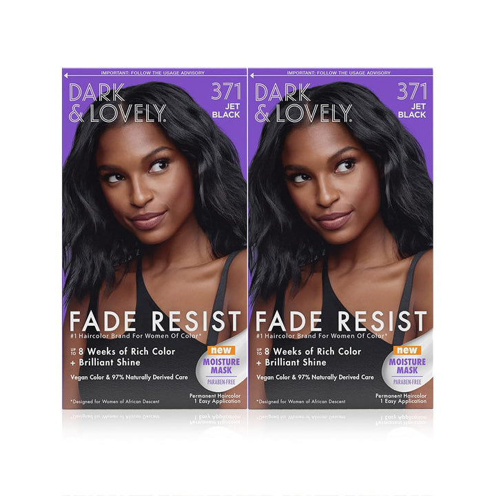 SoftSheen packaging front view showing Jet Black shade and benefits