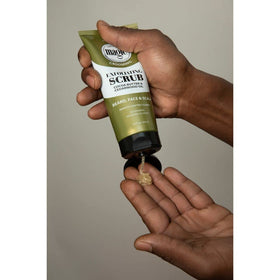 Using SoftSheen scrub on scalp in shower for cleansed, comfortable scalp