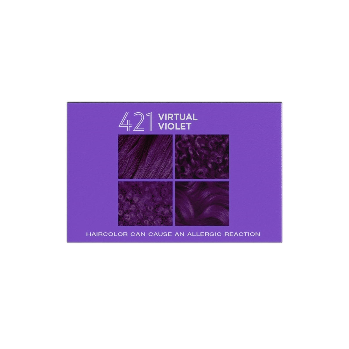 Styled purple-toned curls after using SoftSheen Virtual Violet for dimension