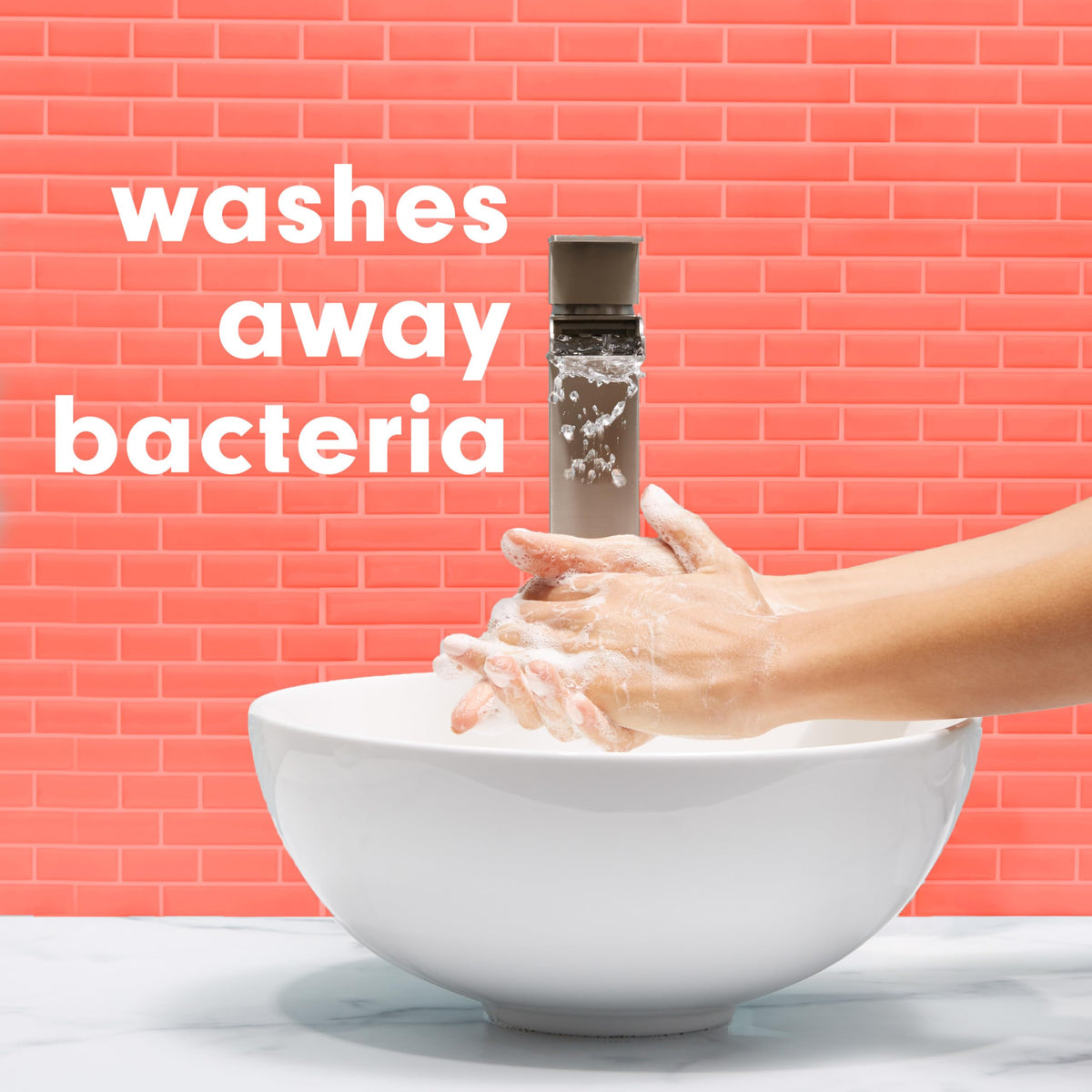 Softsoap bottle placed on bathroom sink, brand elevates everyday sinkside moments