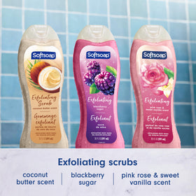 Softsoap held in hand to show 20 ounce size and easy handling
