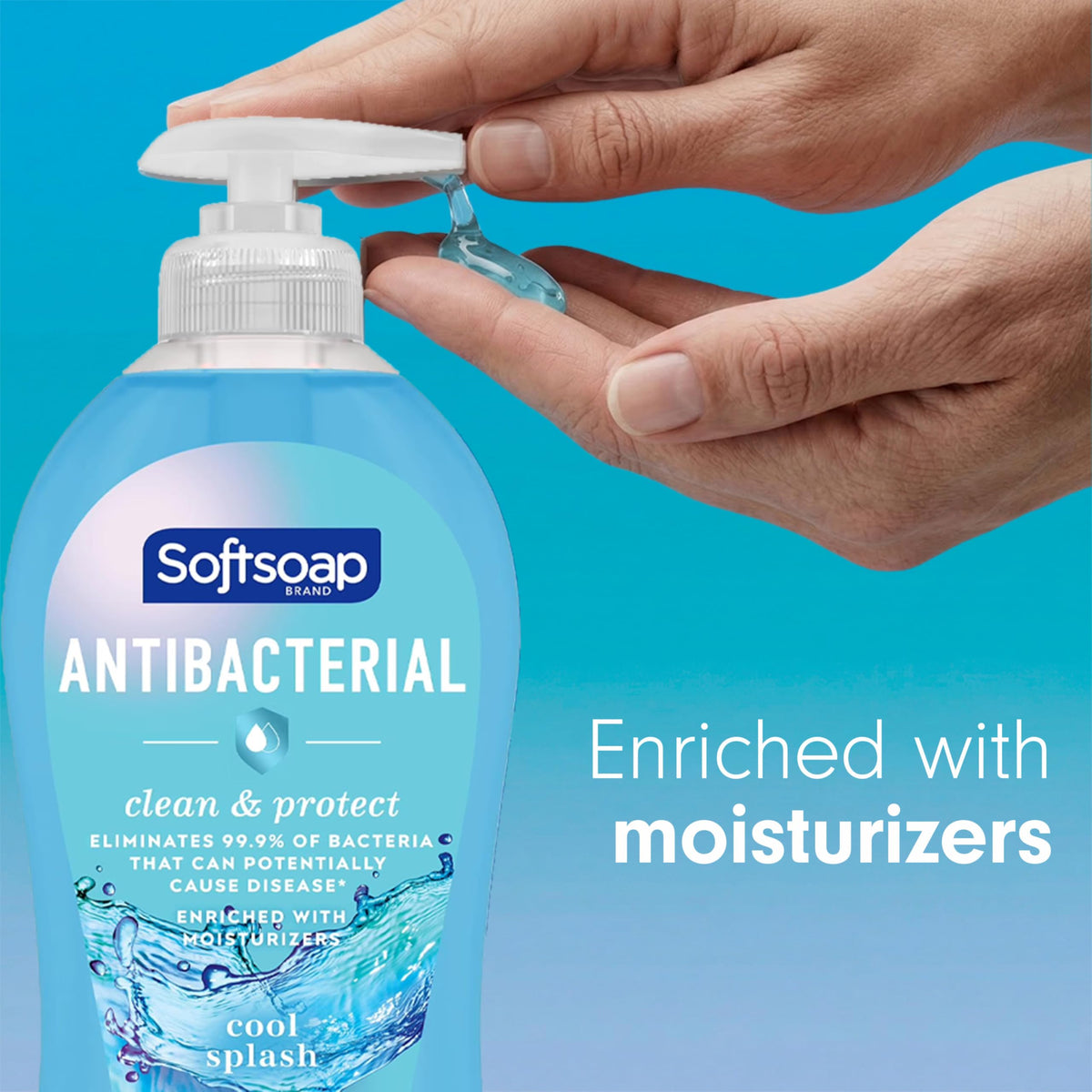 Softsoap foam lather on hands demonstrating gentle cleaning