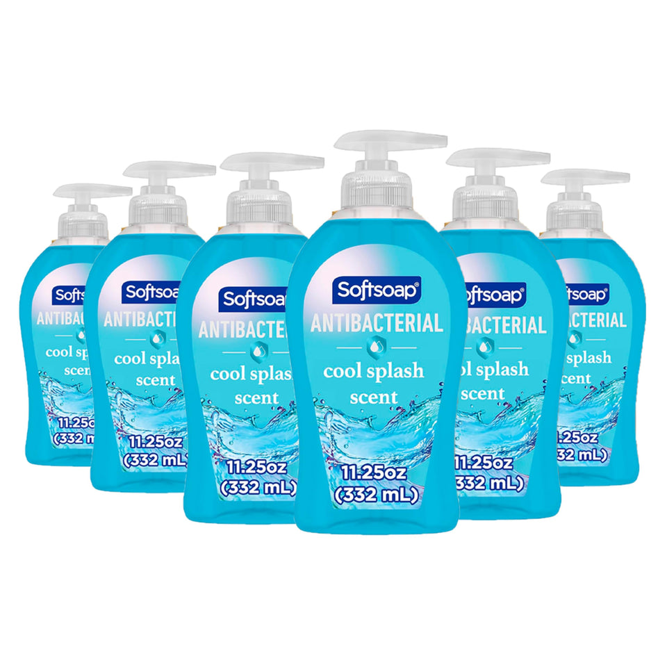 Softsoap front packaging showing Cool Splash scent and benefits
