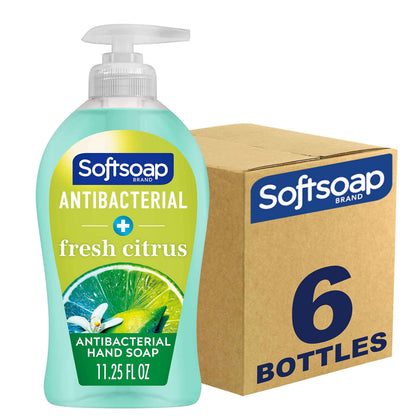 Softsoap front packaging showing fresh citrus scent and value pack benefit