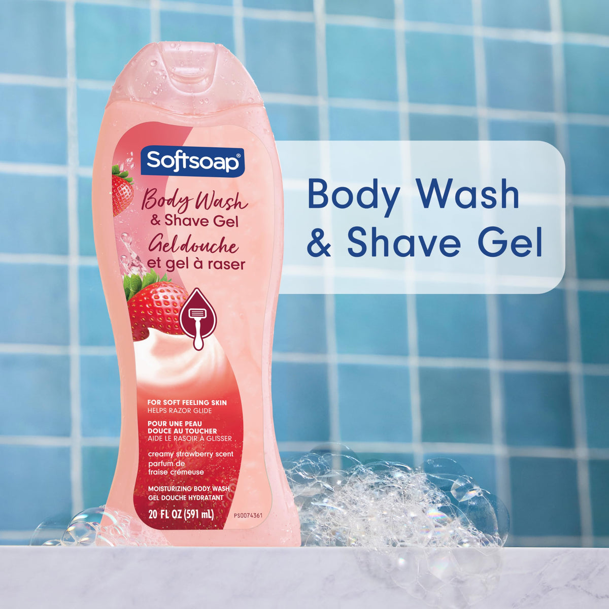 Softsoap invertible cap detail improving easy dispensing in shower