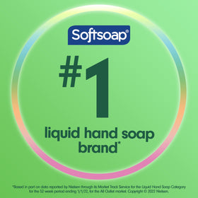 Softsoap label and ingredient panel showing paraben-free formula benefit transparency