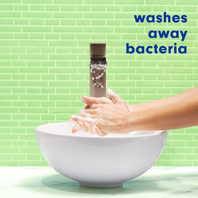Softsoap label close-up highlighting dermatologist tested and paraben-free benefit