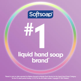 Softsoap being used to wash hands demonstrating softening and clean feel