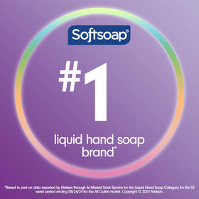 Close-up of Softsoap pump top for easy one-handed dispensing benefit