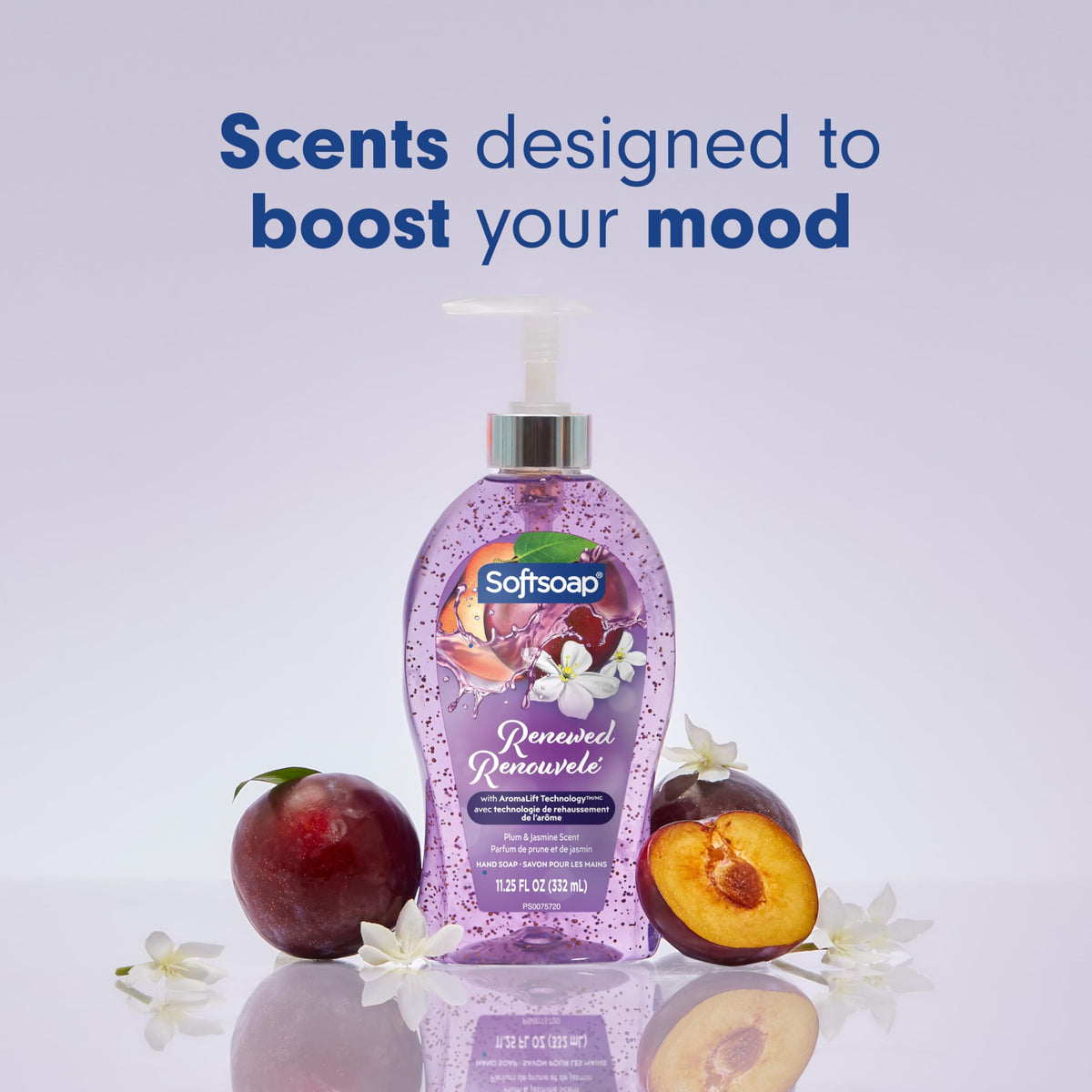 Visible moisture beads in Softsoap gel showing hydration boost