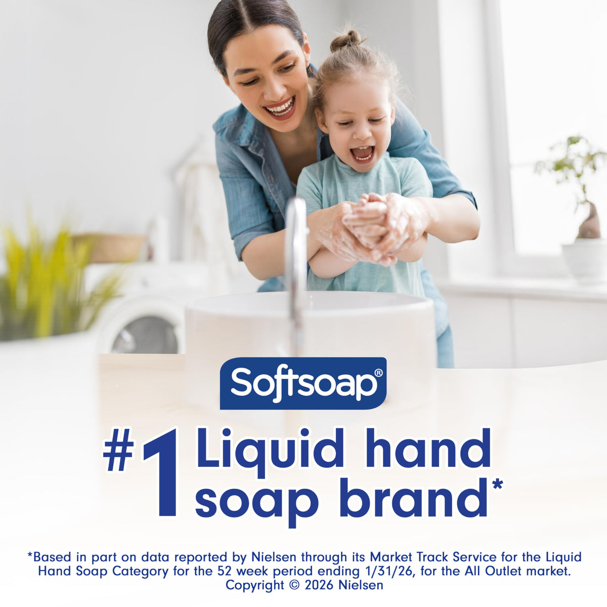Softsoap six-pack lined up for multi-sink household convenience