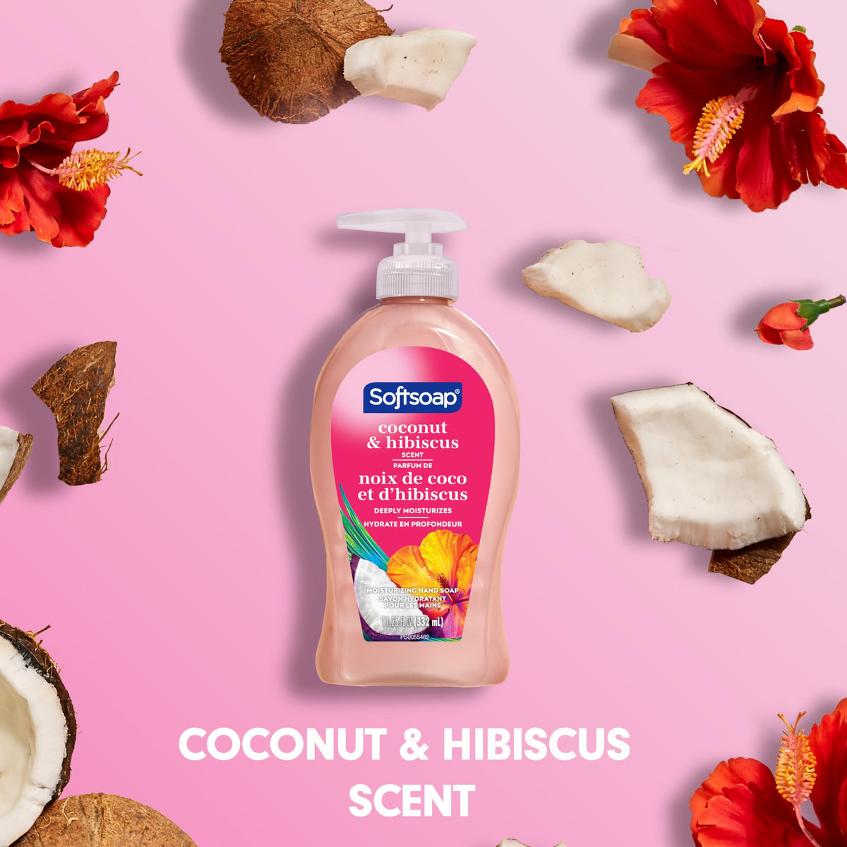 Softsoap bottle held in hand showing compact size and easy grip