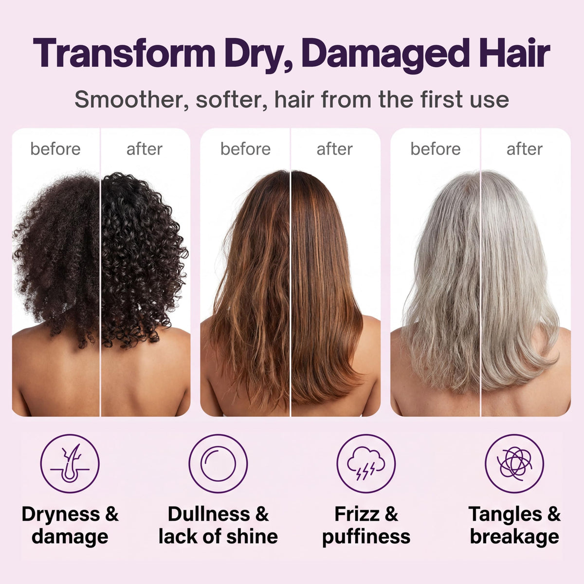 sohl-I.D. applying mask on towel-dried hair to detangle and nourish