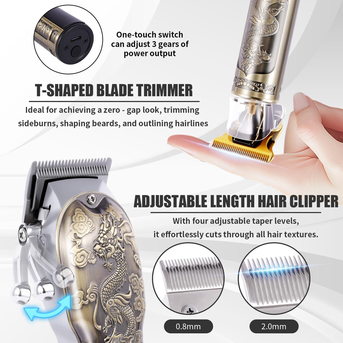 soieho main clipper blade close-up highlighting sharp stainless steel for precise cuts