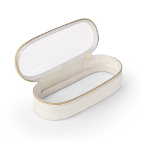 Soimeat front view transparent brush holder showing quick visibility benefit