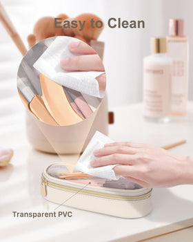 Soimeat in use with brushes inside bag for organized travel benefit