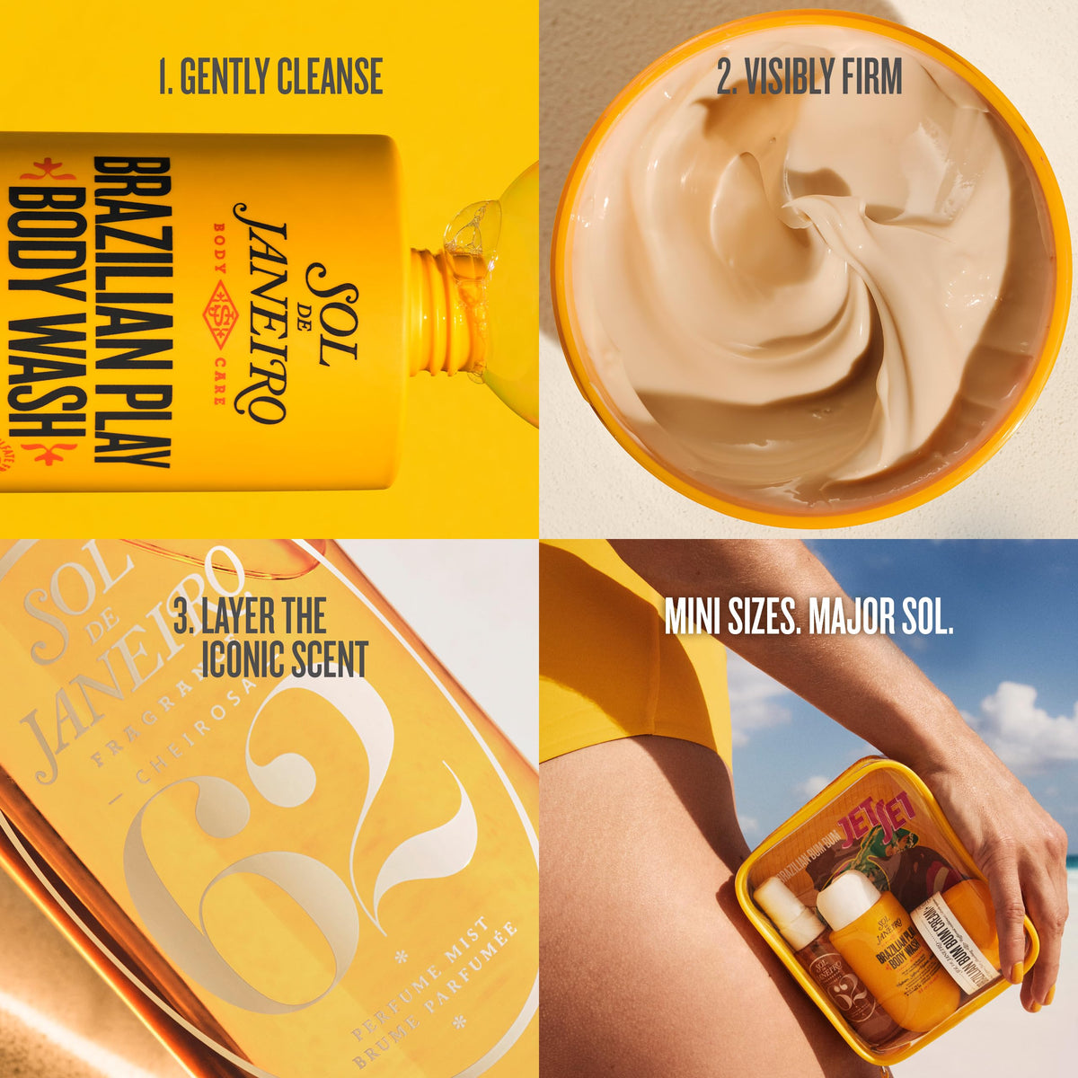 Sol de Janeiro Brazilian 4 Play Body Wash pump detail for easy cleansing benefit