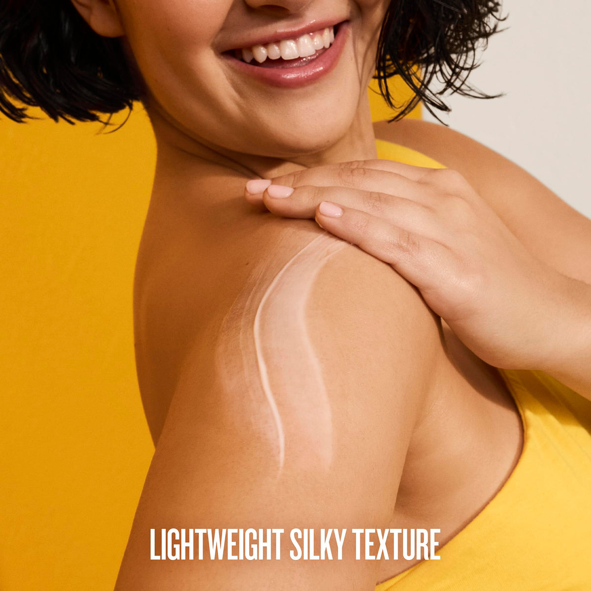Sol de Janeiro hand applying lotion to forearm, showing fast absorption and soft skin