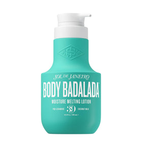 Sol de Janeiro front bottle showing product and Cheirosa 39 scent benefits