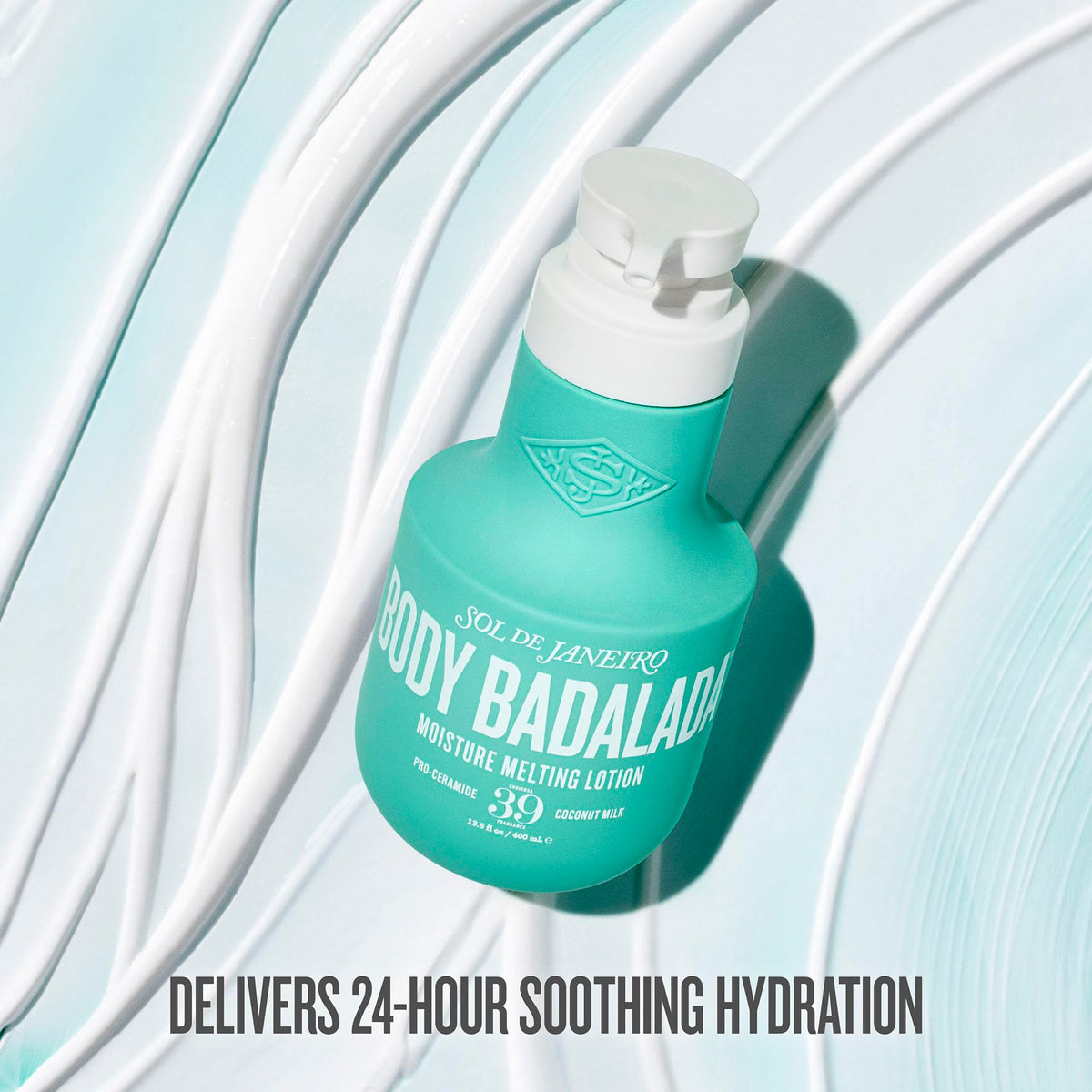 Sol de Janeiro pump close-up highlighting easy dispensing and convenience