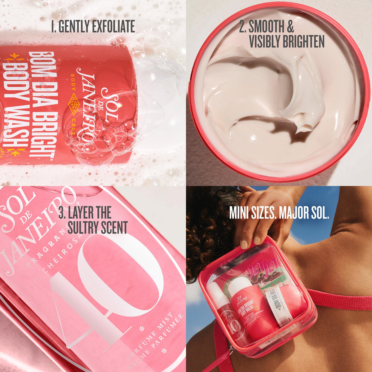 Sol de Janeiro Bom Dia Bright Cream texture scoop showing smoothing benefit