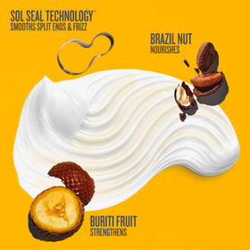Sol de Janeiro conditioner with matching shampoo in shower illustrating paired routine benefit