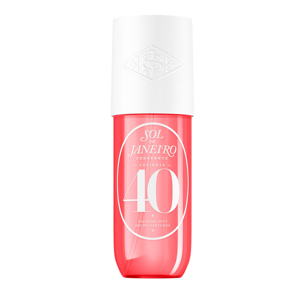 Sol de Janeiro front bottle view showing sleek branding and size — elegant display