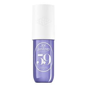 Sol de Janeiro front travel bottle showing compact design and colorful label