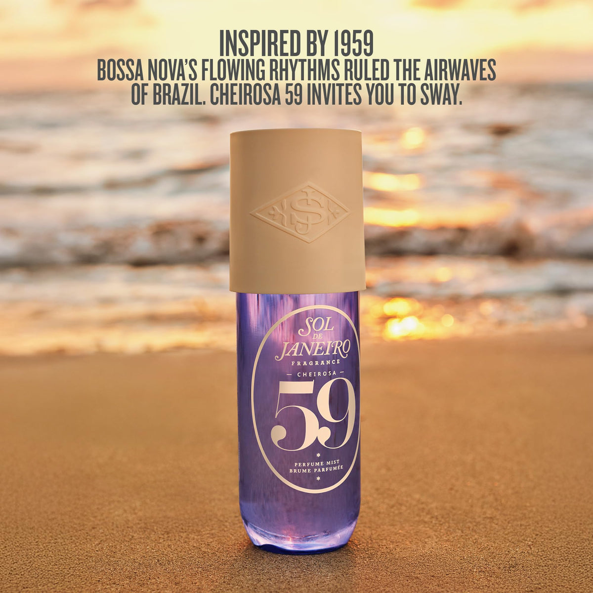Sol de Janeiro bottle held in hand showing size and portability benefit