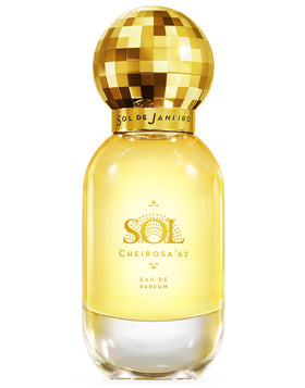 Sol de Janeiro bottle front view showing packaging and cheerful design benefit