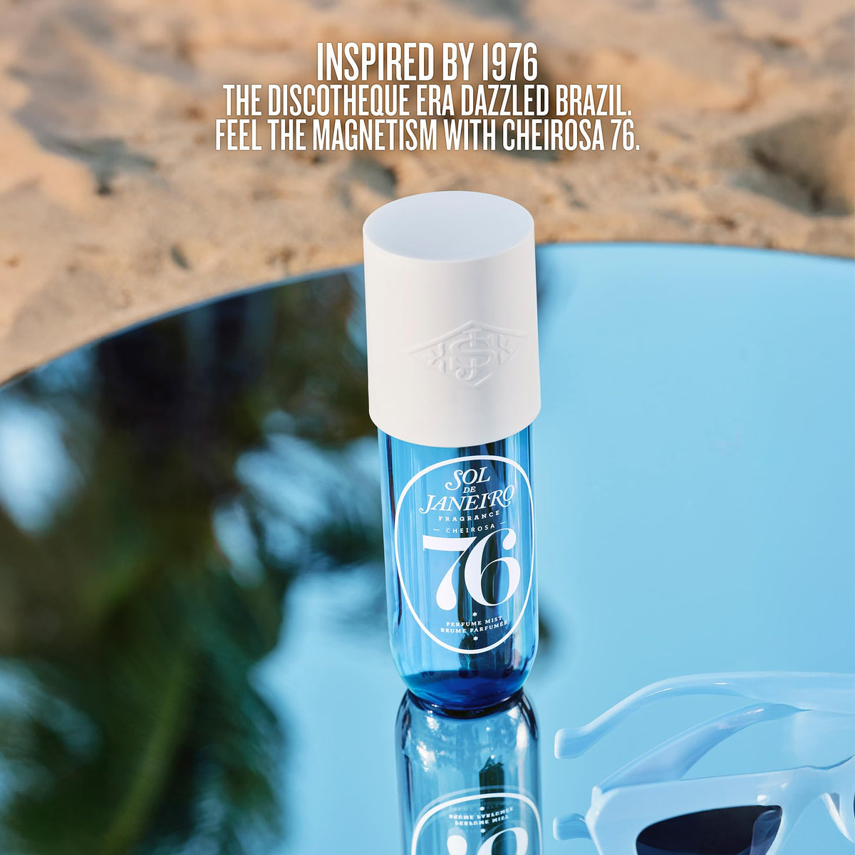 Sol de Janeiro mist sprayed onto hair demonstrating light scenting without weight