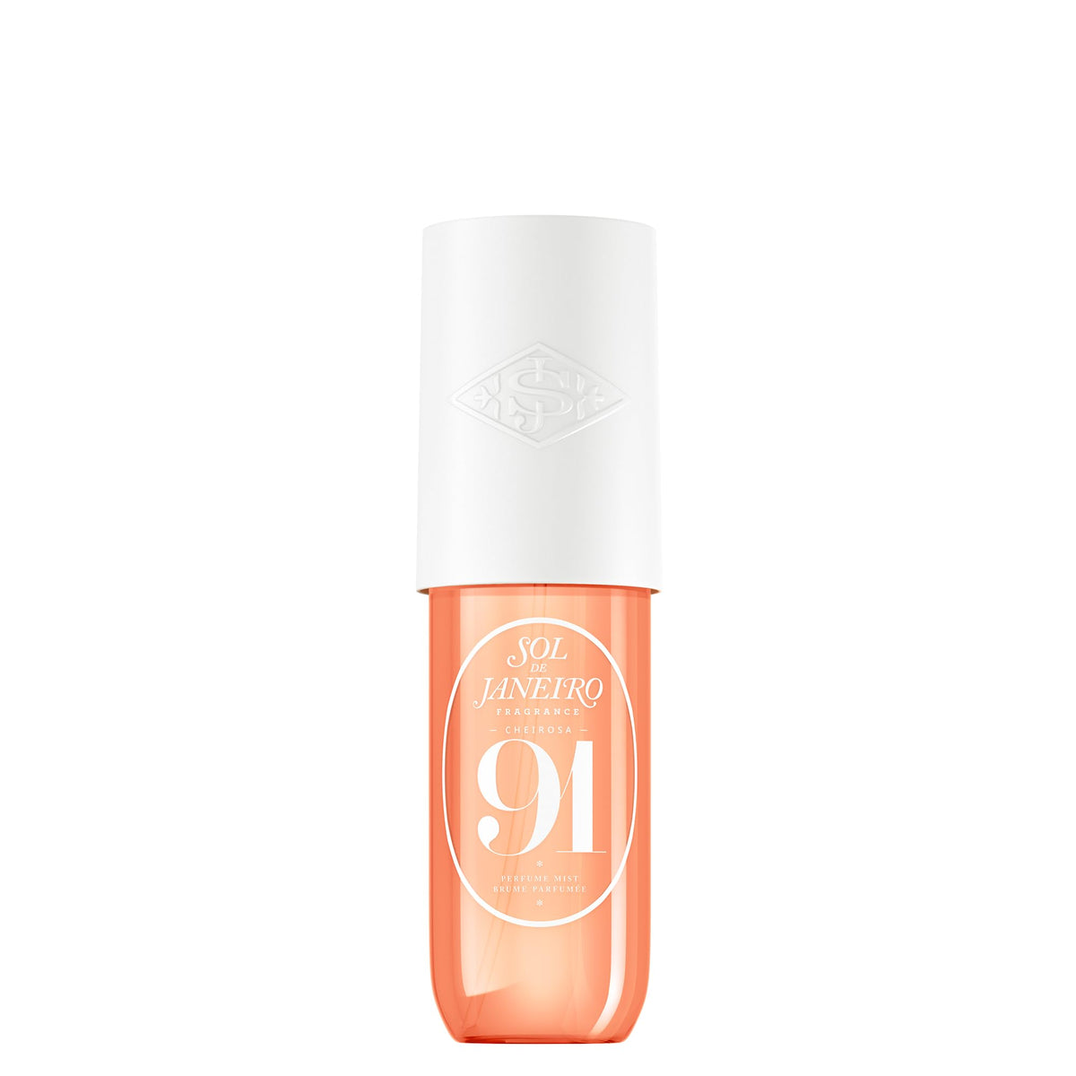 Sol de Janeiro front bottle showing travel size and vibrant packaging for easy carry