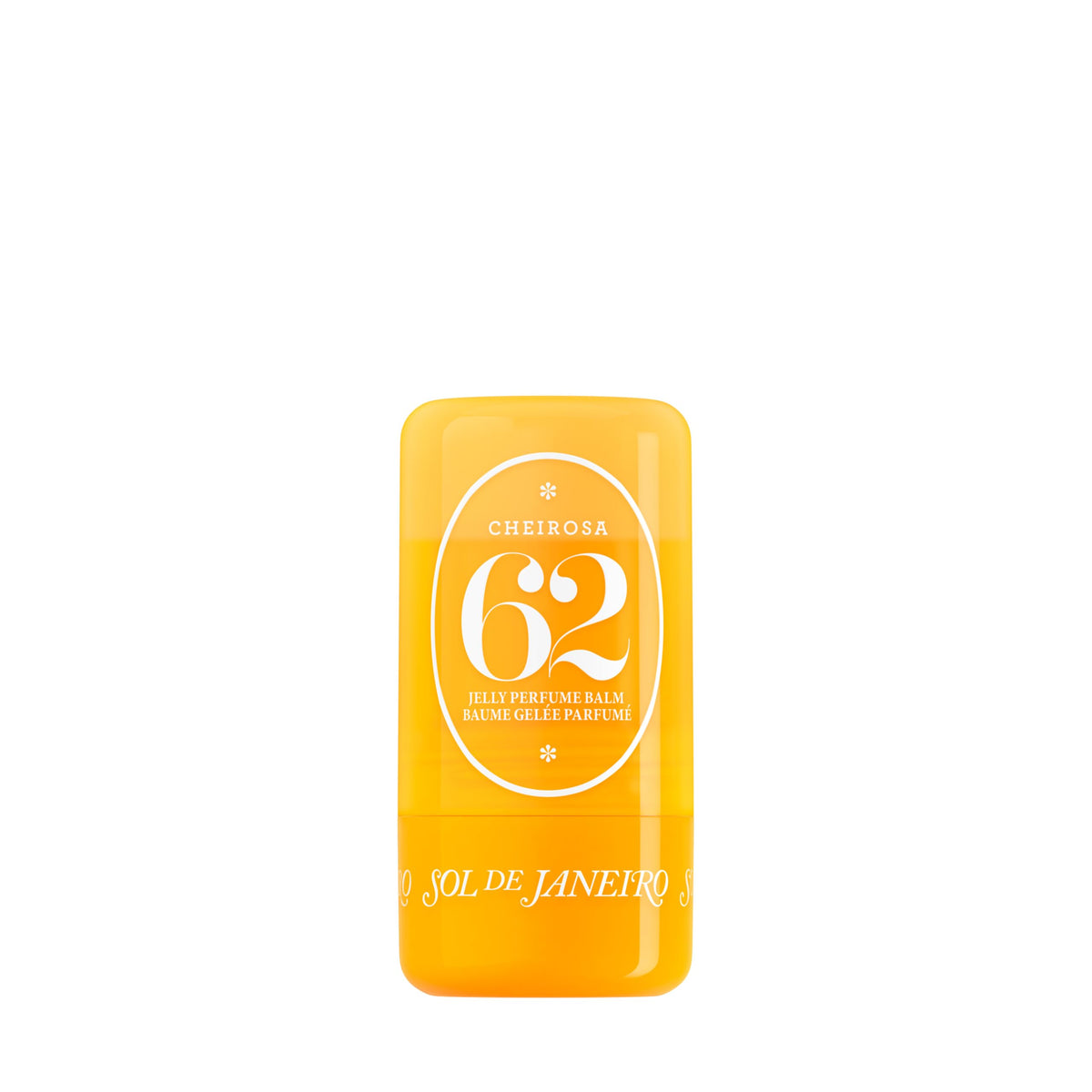 Sol de Janeiro front packaging showing the Cheirosa 62 balm for travel convenience