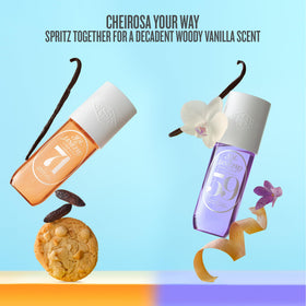 Sol de Janeiro full bottle next to travel size showing TSA-friendly packing option
