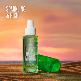Sol de Janeiro bottle detail highlighting cap and textured glass for grip