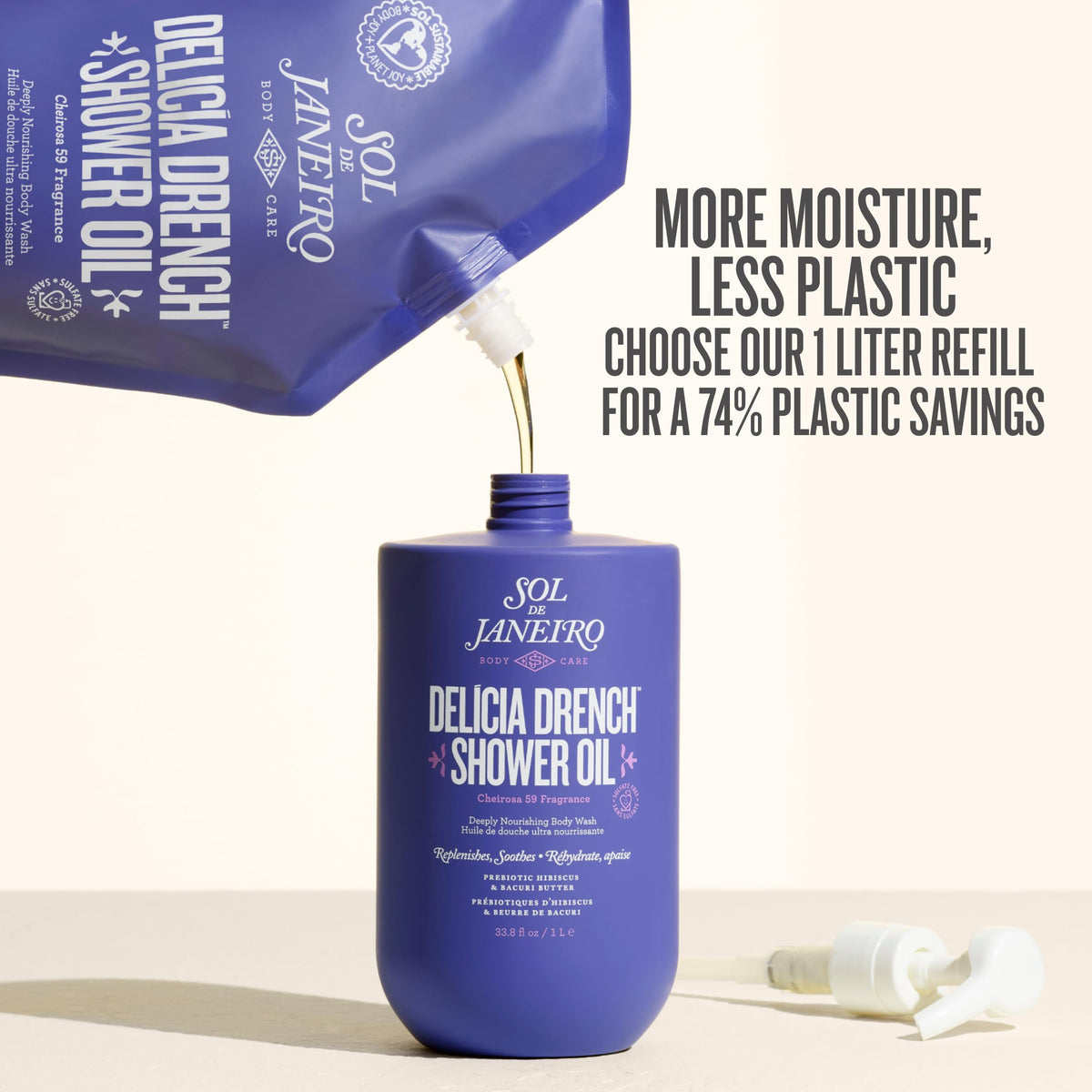Sol de Janeiro in-shower use demonstrating gentle cleansing and comfort benefit
