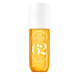 Sol de Janeiro front bottle showing product branding and sunny design benefit: recognizable gift-ready packaging