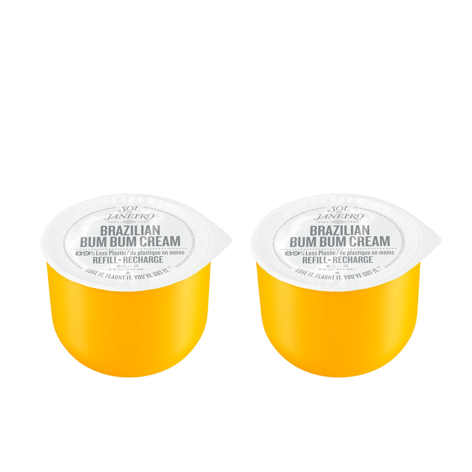 Sol de Janeiro front packaging showing refill pods and product benefits