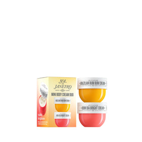 Sol de Janeiro front packaging mini set showing travel-ready creams and value