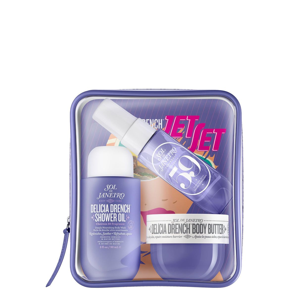 Sol de Janeiro front packaging showing travel-ready trio and brand appeal