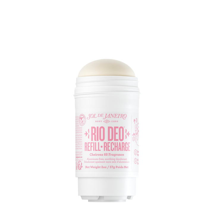 Sol de Janeiro front packaging showing refill cartridge and brand benefit